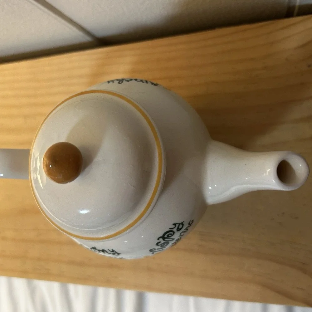 Vintage Mister Donut Teapot FITCH USA Novelty Ceramic Cream Top Creamer / Teapot